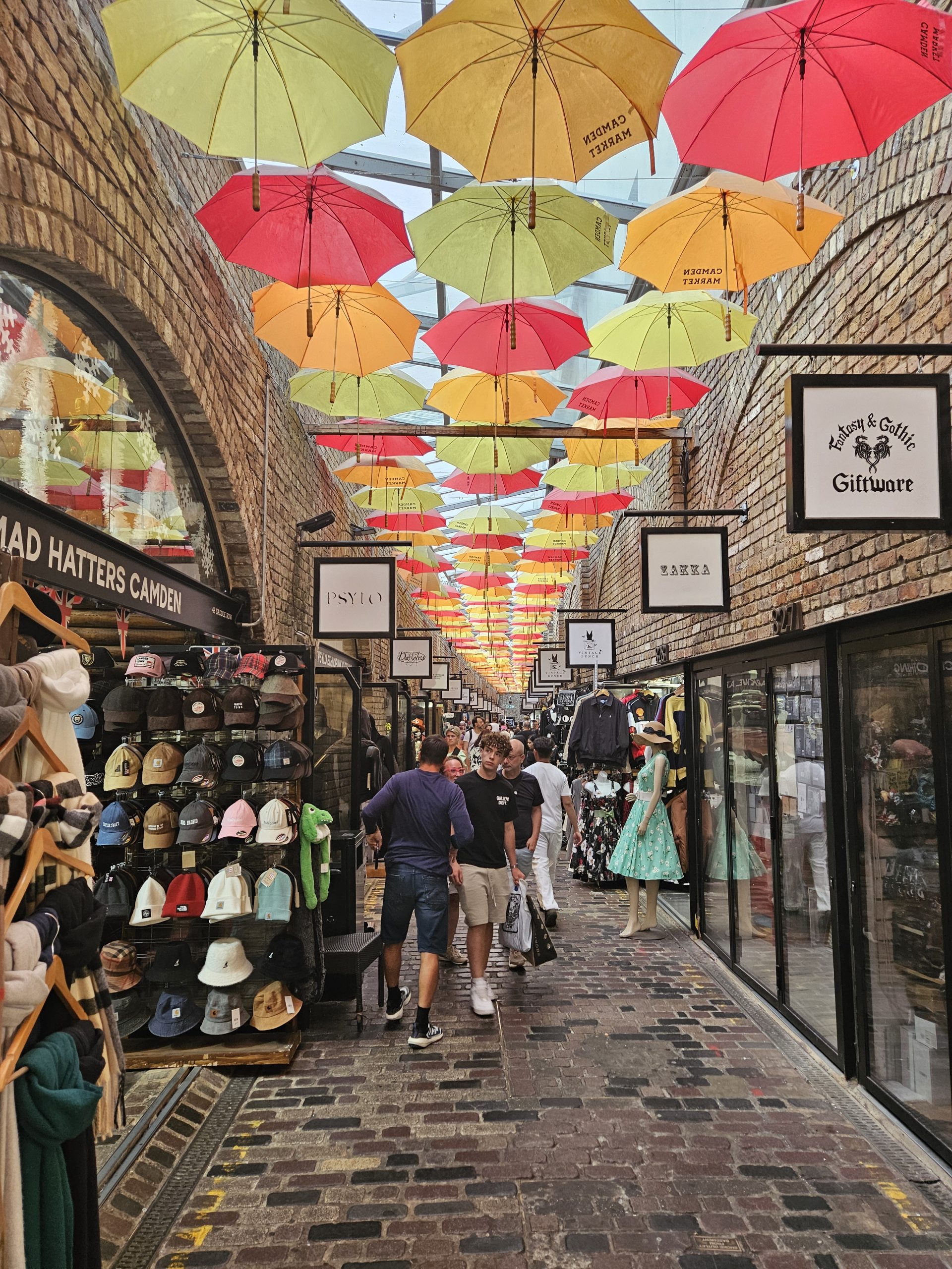 picture of camden market where there are many slang outlets for goods