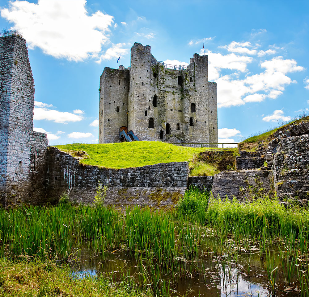 Dublin Private Tour: Castles Tour visiting Trim Castle, one of Irelands largest Castles and the picturesque Malahide Castle